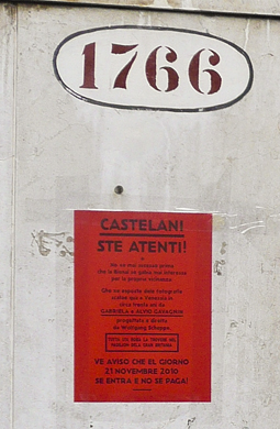 The ‘Castelani Ste Atenti’ event poster.